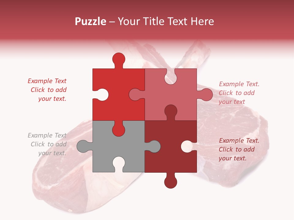 Lamb Chops Raw Food Two PowerPoint Template