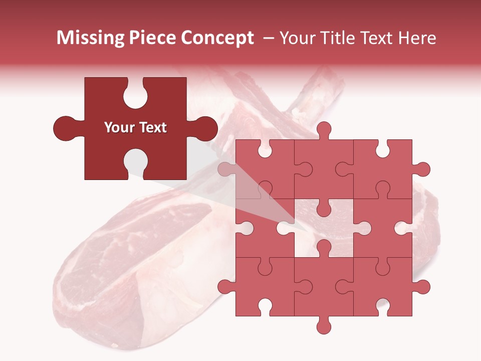 Lamb Chops Raw Food Two PowerPoint Template