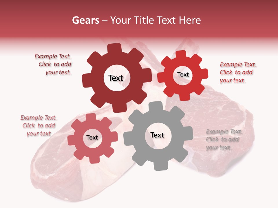 Lamb Chops Raw Food Two PowerPoint Template