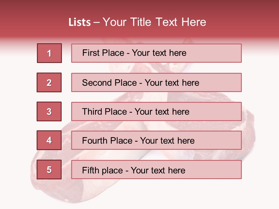 Lamb Chops Raw Food Two PowerPoint Template