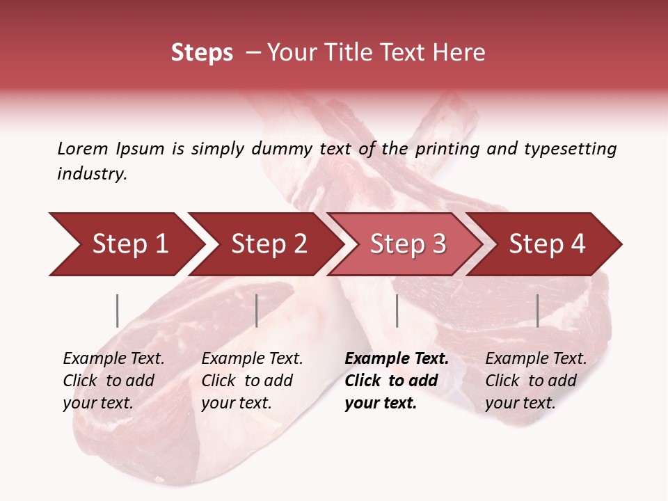 Lamb Chops Raw Food Two PowerPoint Template