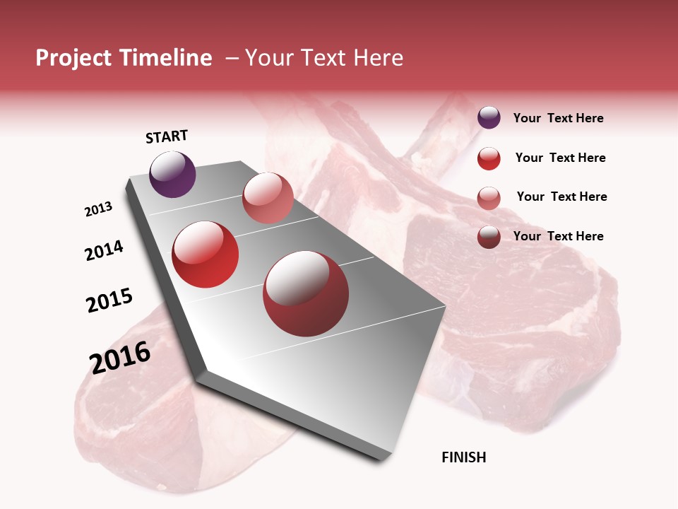 Lamb Chops Raw Food Two PowerPoint Template