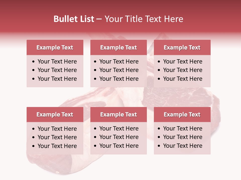 Lamb Chops Raw Food Two PowerPoint Template