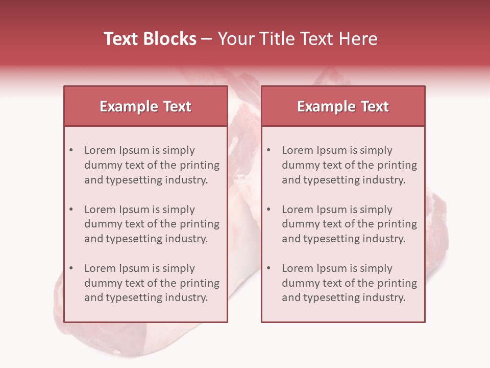Lamb Chops Raw Food Two PowerPoint Template