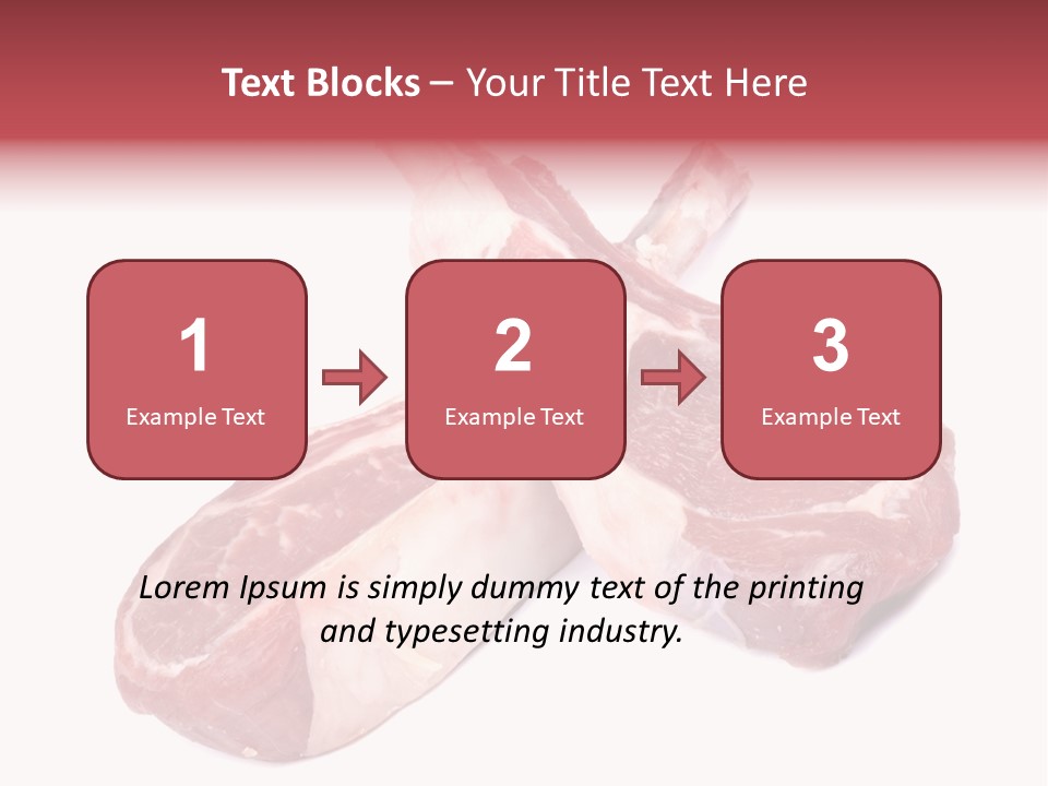 Lamb Chops Raw Food Two PowerPoint Template