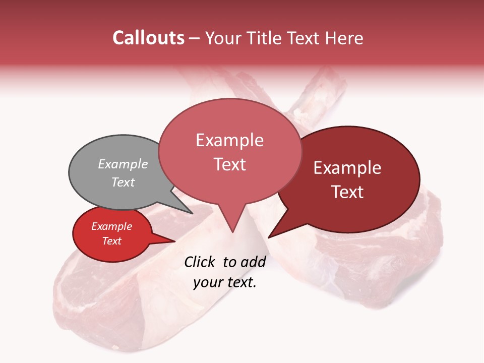 Lamb Chops Raw Food Two PowerPoint Template