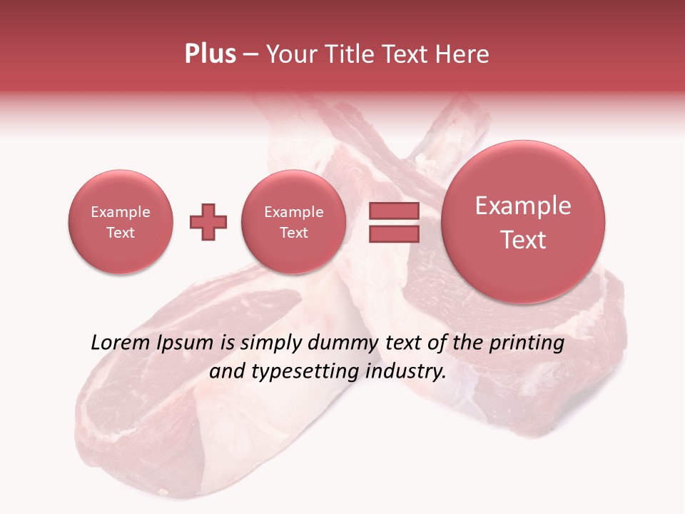 Lamb Chops Raw Food Two PowerPoint Template
