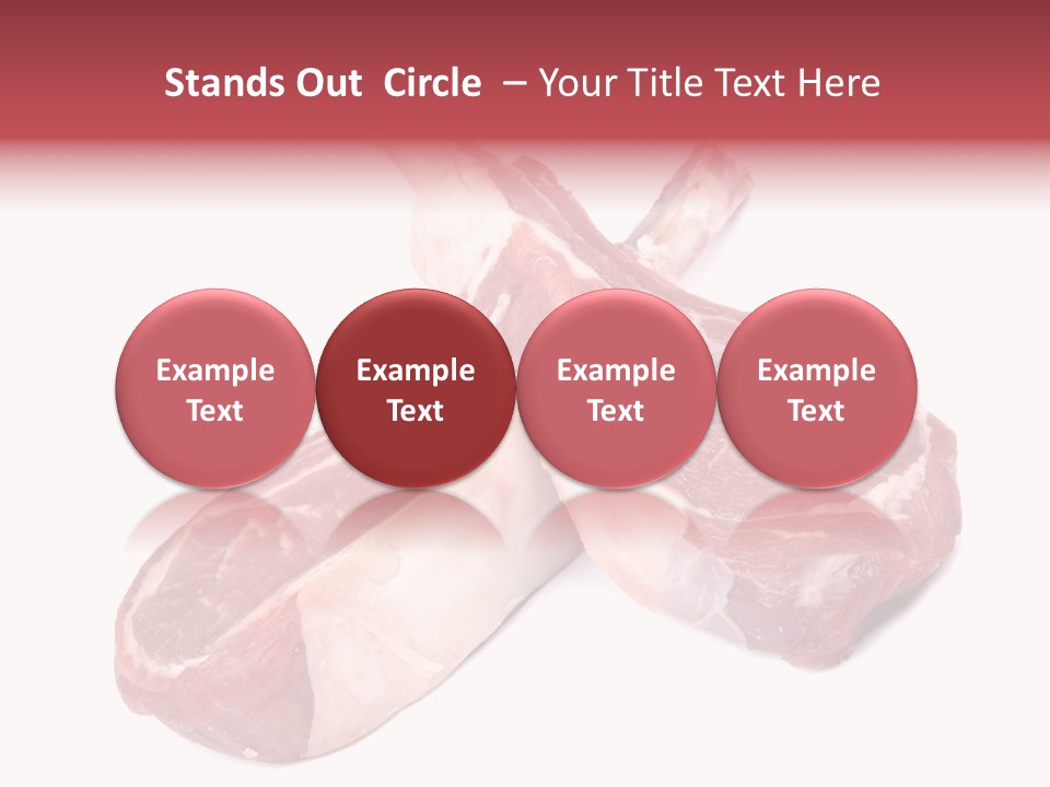 Lamb Chops Raw Food Two PowerPoint Template