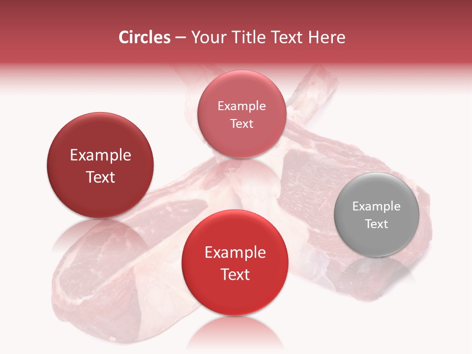 Lamb Chops Raw Food Two PowerPoint Template