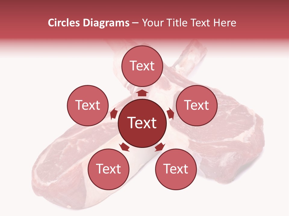 Lamb Chops Raw Food Two PowerPoint Template