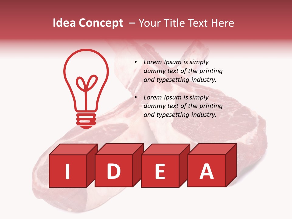 Lamb Chops Raw Food Two PowerPoint Template