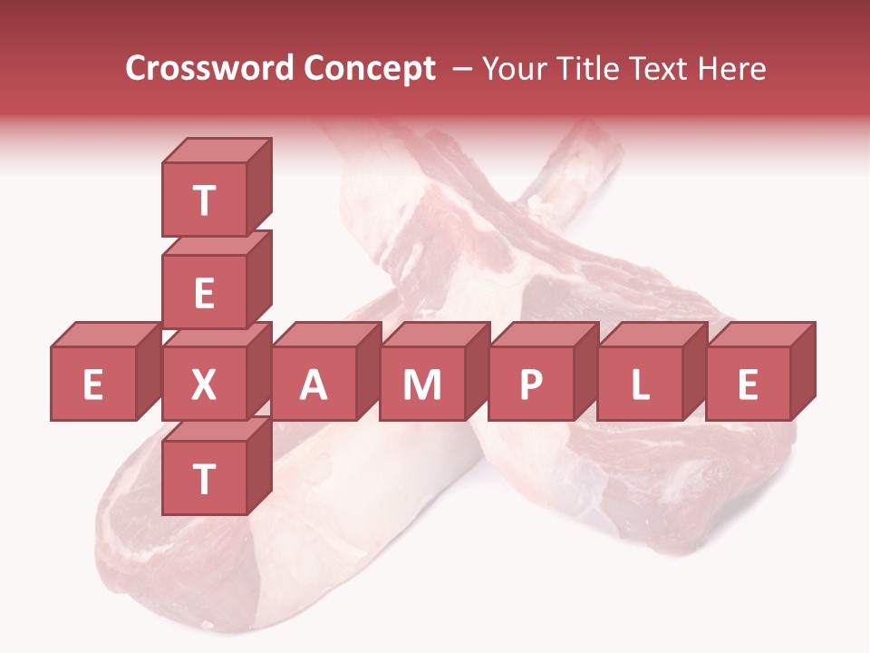 Lamb Chops Raw Food Two PowerPoint Template