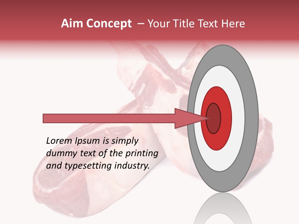 Lamb Chops Raw Food Two PowerPoint Template