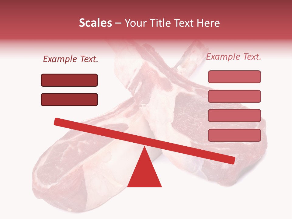 Lamb Chops Raw Food Two PowerPoint Template