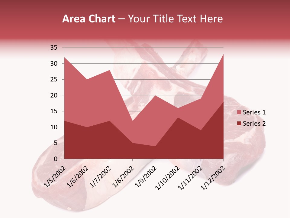 Lamb Chops Raw Food Two PowerPoint Template