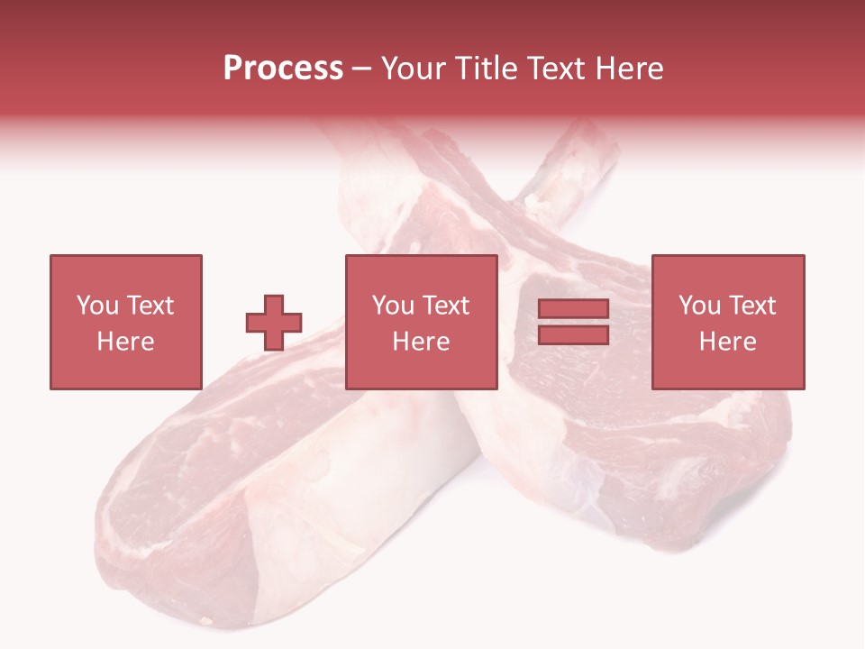 Lamb Chops Raw Food Two PowerPoint Template