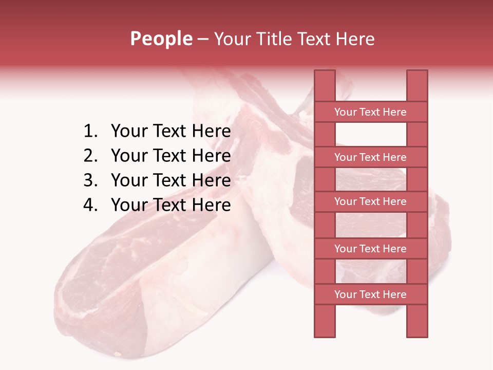 Lamb Chops Raw Food Two PowerPoint Template