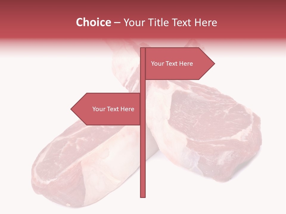 Lamb Chops Raw Food Two PowerPoint Template