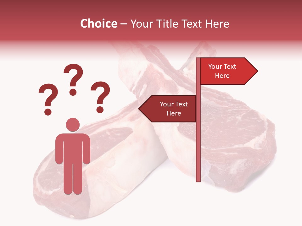 Lamb Chops Raw Food Two PowerPoint Template