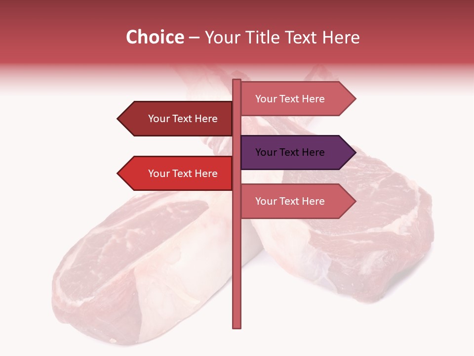Lamb Chops Raw Food Two PowerPoint Template