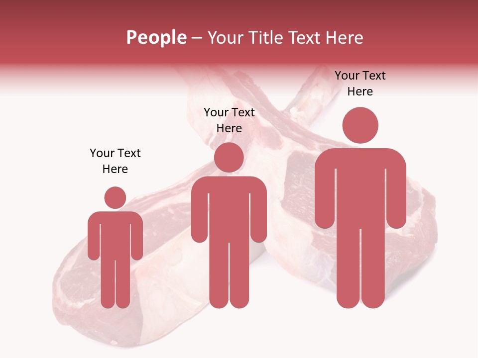 Lamb Chops Raw Food Two PowerPoint Template