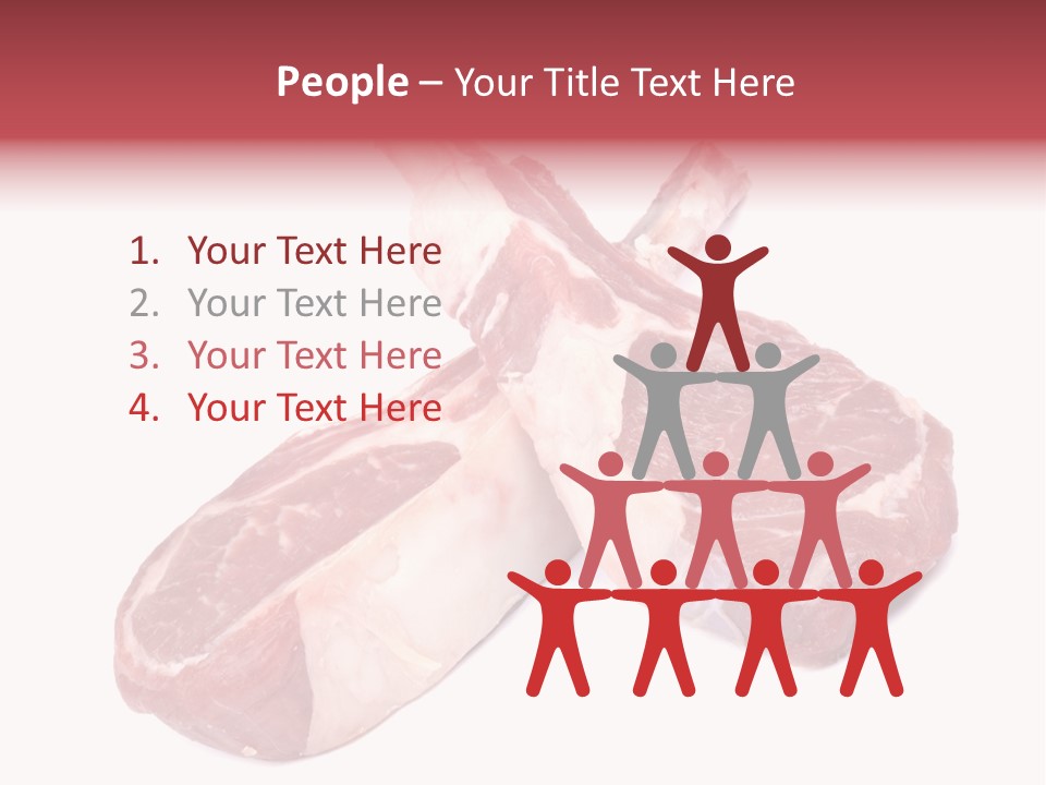 Lamb Chops Raw Food Two PowerPoint Template