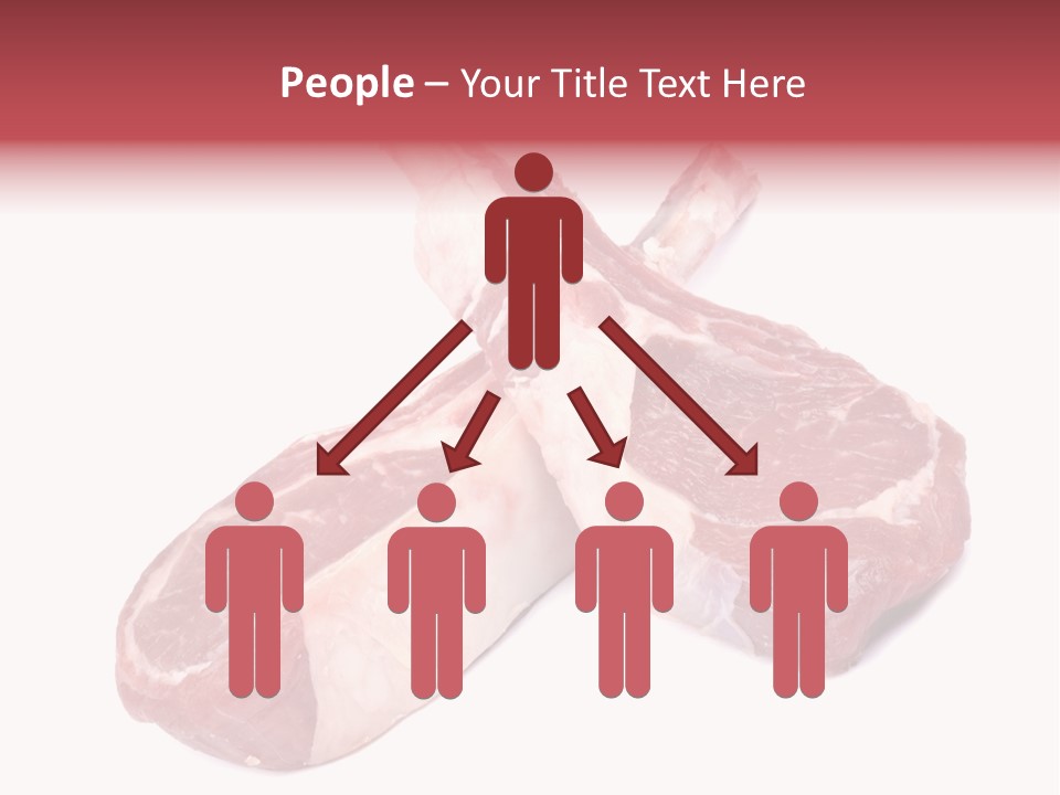 Lamb Chops Raw Food Two PowerPoint Template