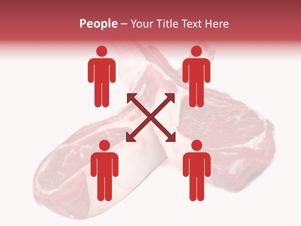 Lamb Chops Raw Food Two PowerPoint Template