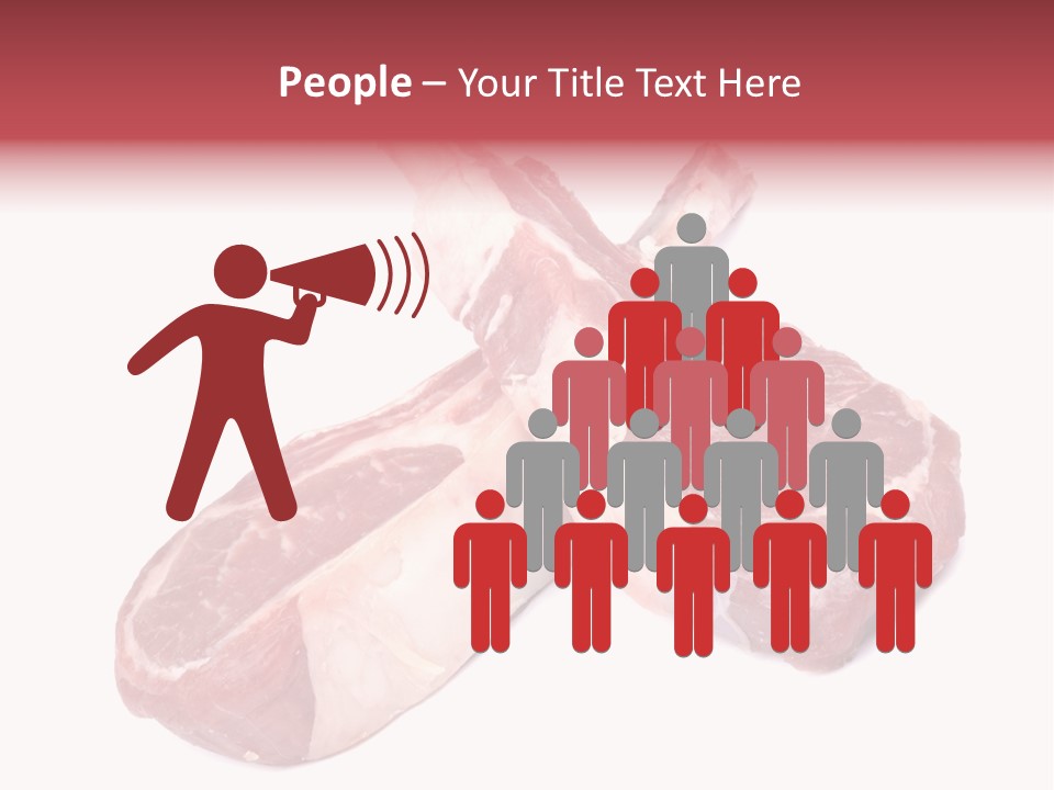 Lamb Chops Raw Food Two PowerPoint Template