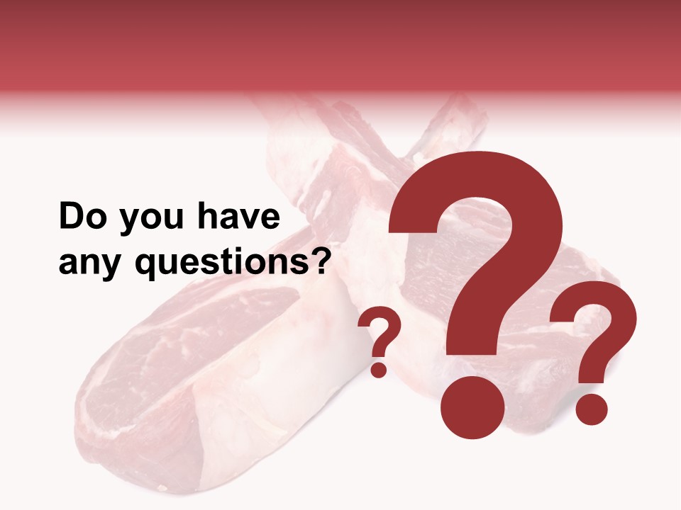 Lamb Chops Raw Food Two PowerPoint Template