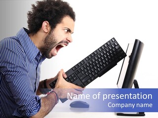 Computer White Horizontal PowerPoint Template