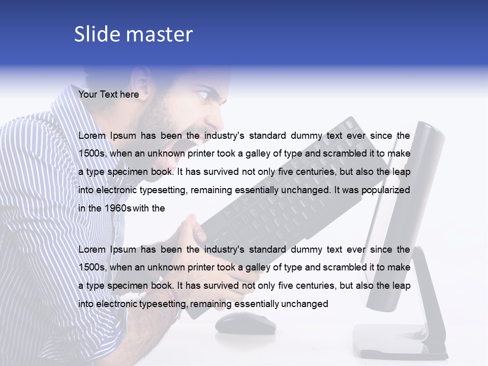 Computer White Horizontal PowerPoint Template