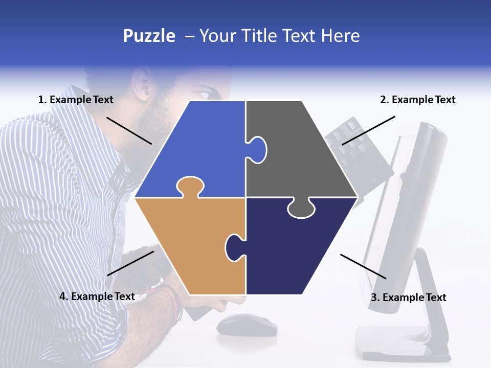 Computer White Horizontal PowerPoint Template