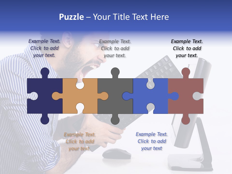Computer White Horizontal PowerPoint Template