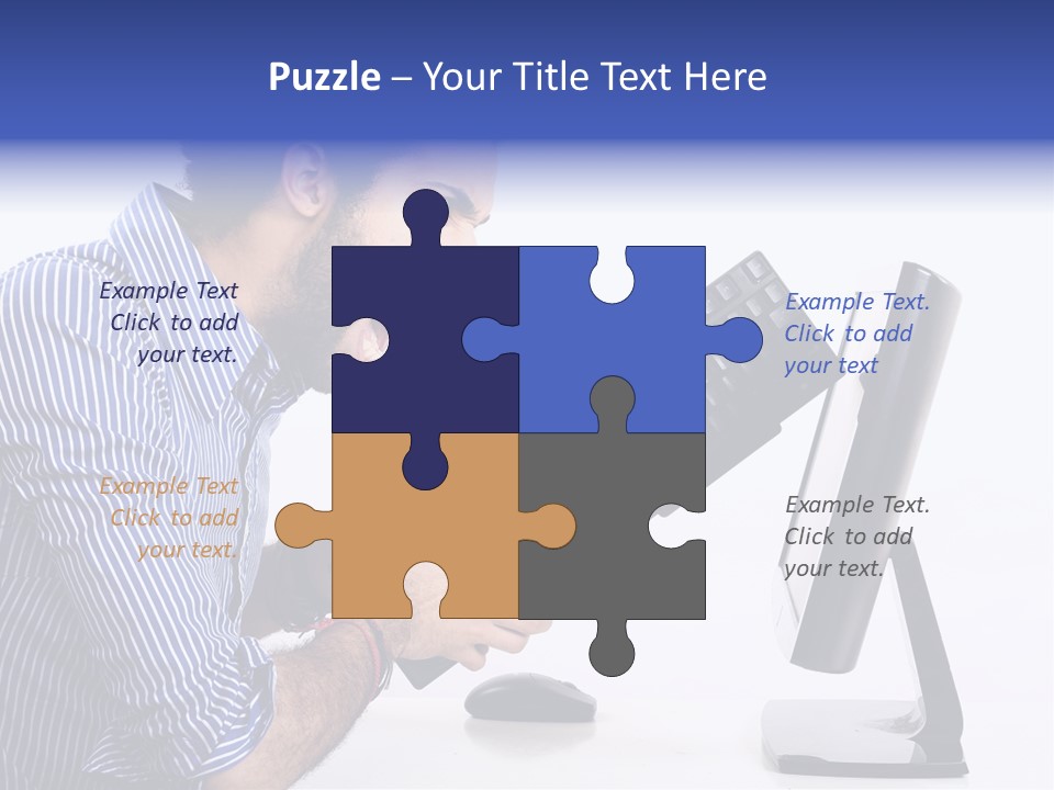 Computer White Horizontal PowerPoint Template