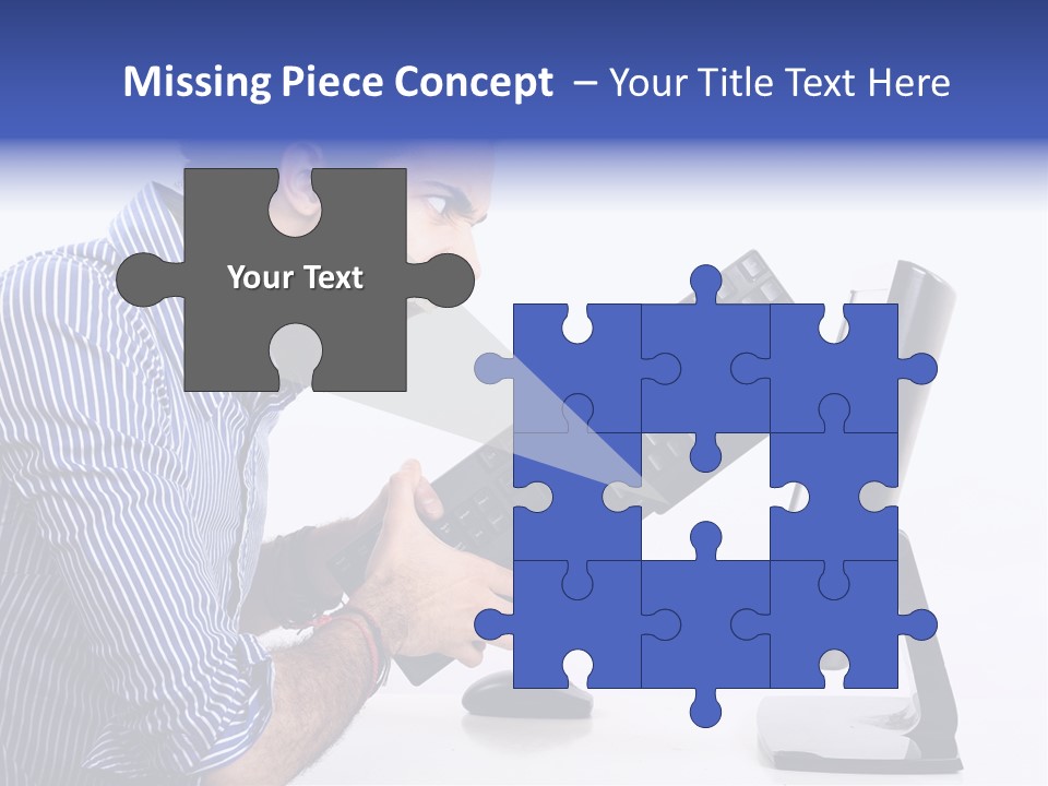 Computer White Horizontal PowerPoint Template