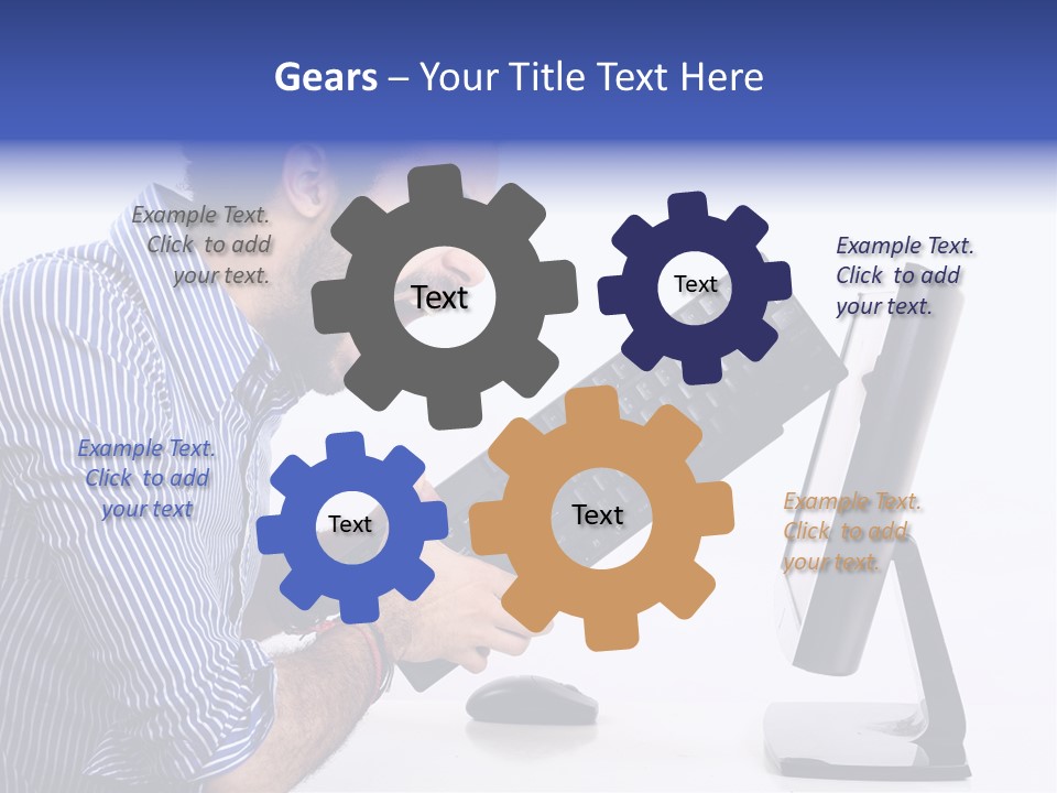 Computer White Horizontal PowerPoint Template