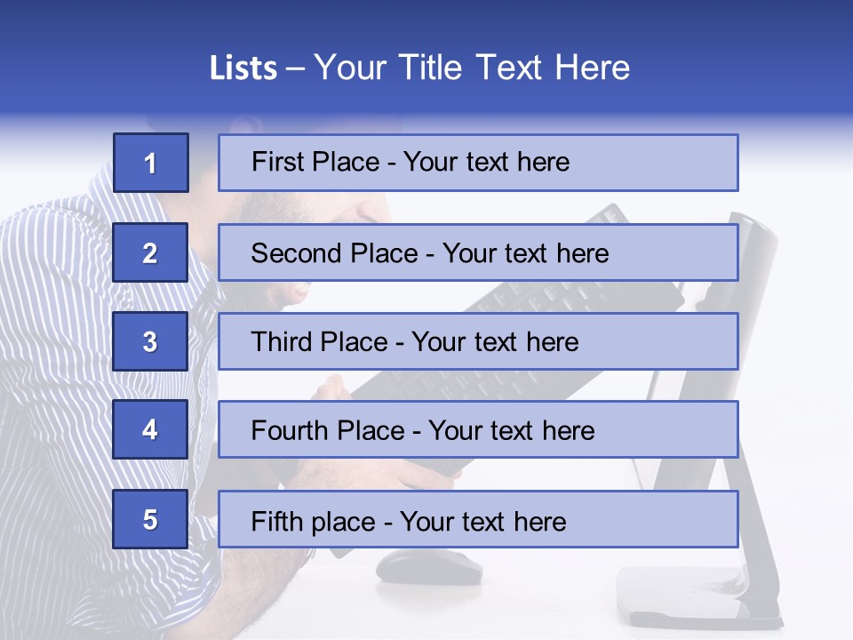 Computer White Horizontal PowerPoint Template