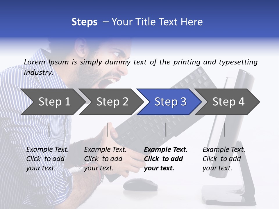 Computer White Horizontal PowerPoint Template