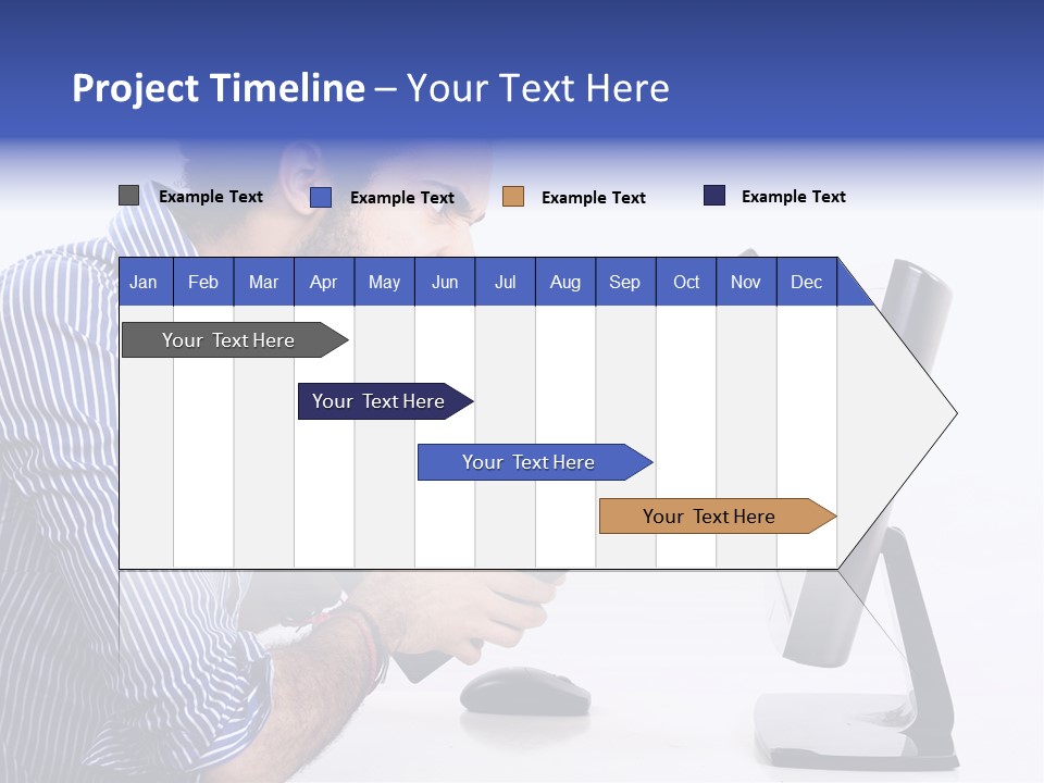 Computer White Horizontal PowerPoint Template