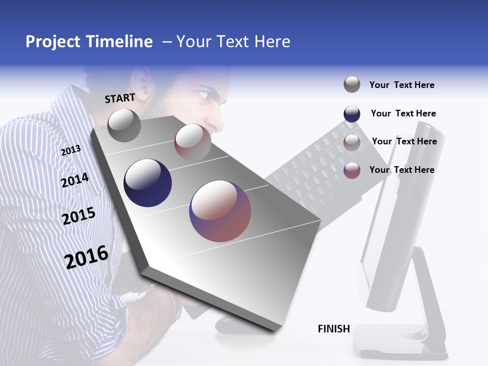 Computer White Horizontal PowerPoint Template