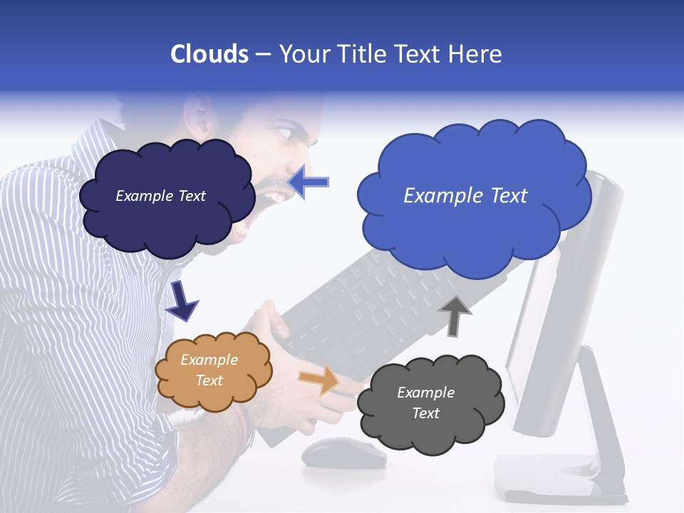 Computer White Horizontal PowerPoint Template