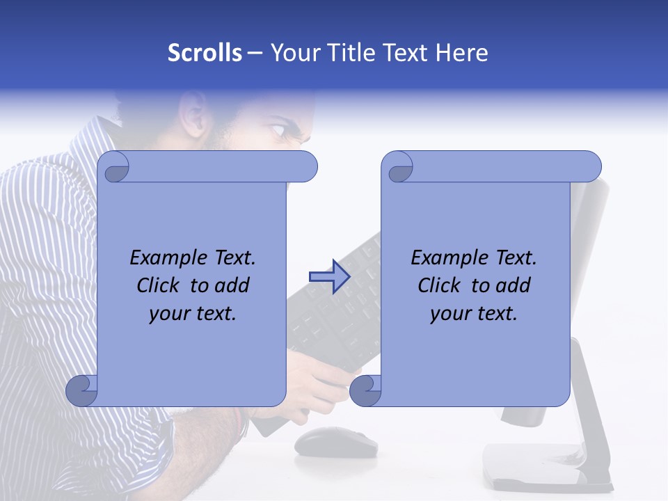 Computer White Horizontal PowerPoint Template