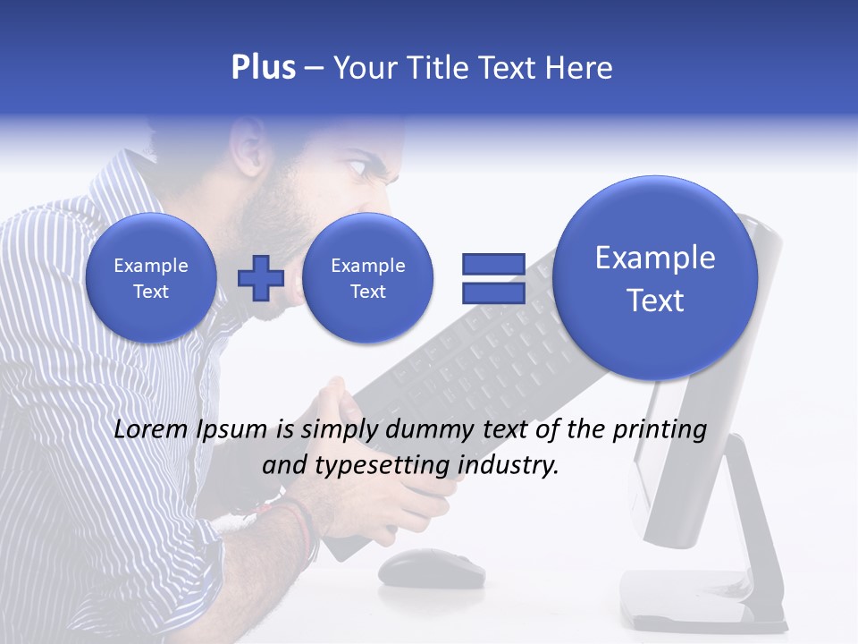 Computer White Horizontal PowerPoint Template