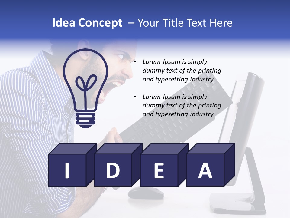 Computer White Horizontal PowerPoint Template