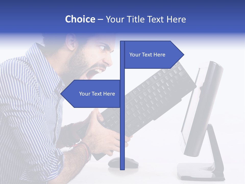 Computer White Horizontal PowerPoint Template