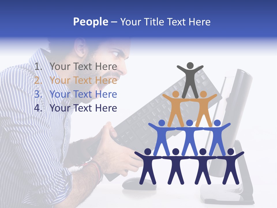 Computer White Horizontal PowerPoint Template