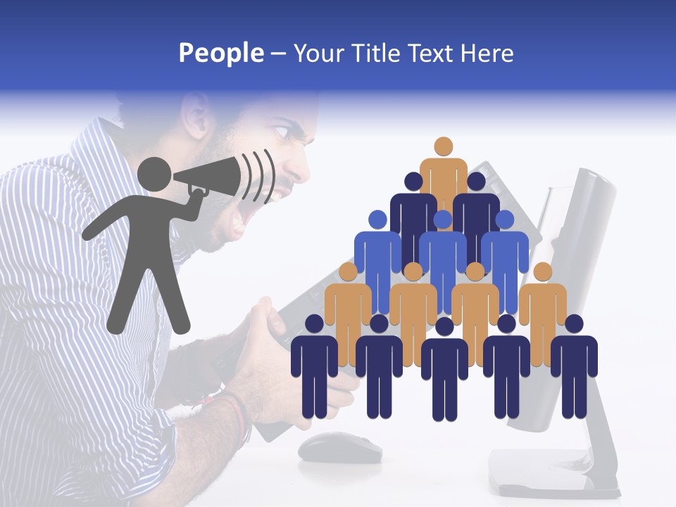 Computer White Horizontal PowerPoint Template