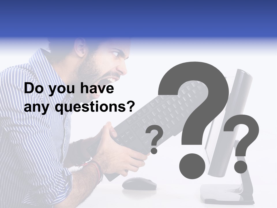 Computer White Horizontal PowerPoint Template