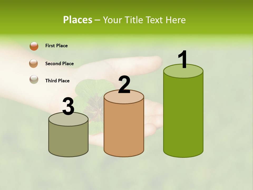 Leaf Grass Hand PowerPoint Template
